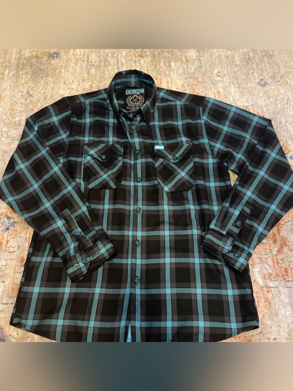 DIXXON Flannel Company Union Square Limited Edition Men's L Blue Plaid Shirt